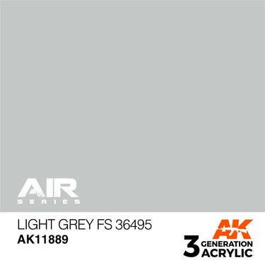AK Interactive AK11889 Air Series Light Grey FS 36495 Acrylic Paint 17ml 3rd Generation